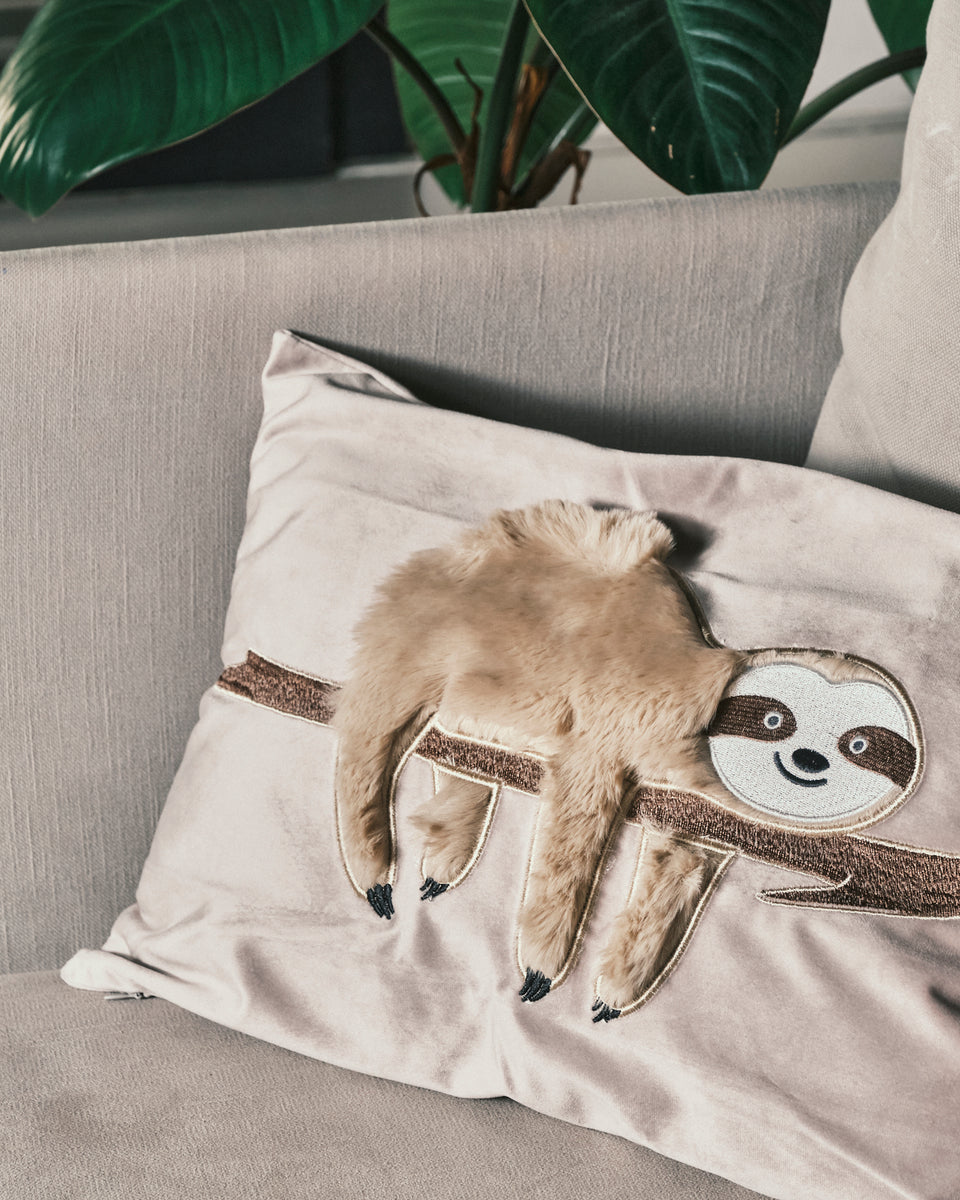 Furry sloth clearance pillow