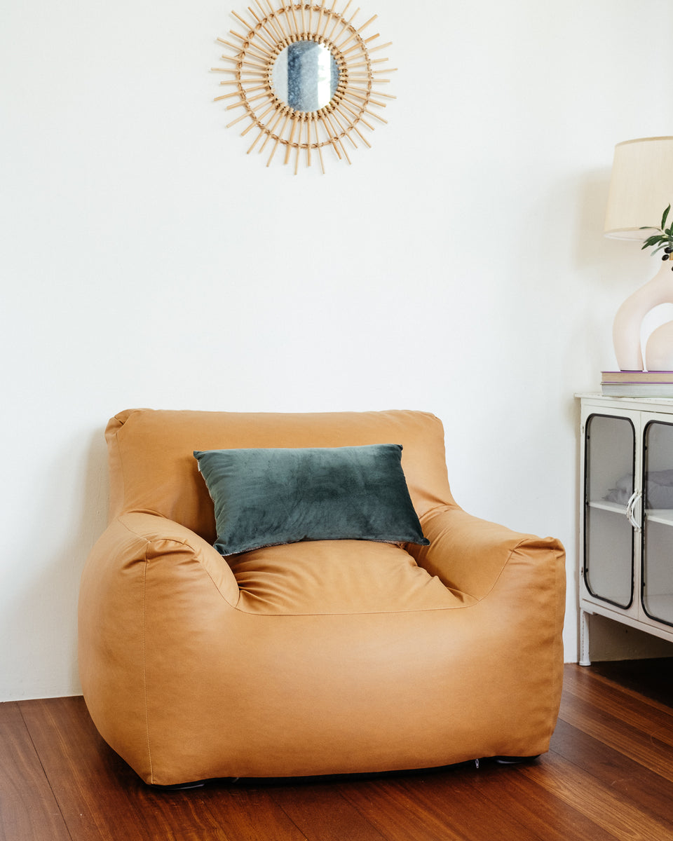 Faux suede discount bean bag chair