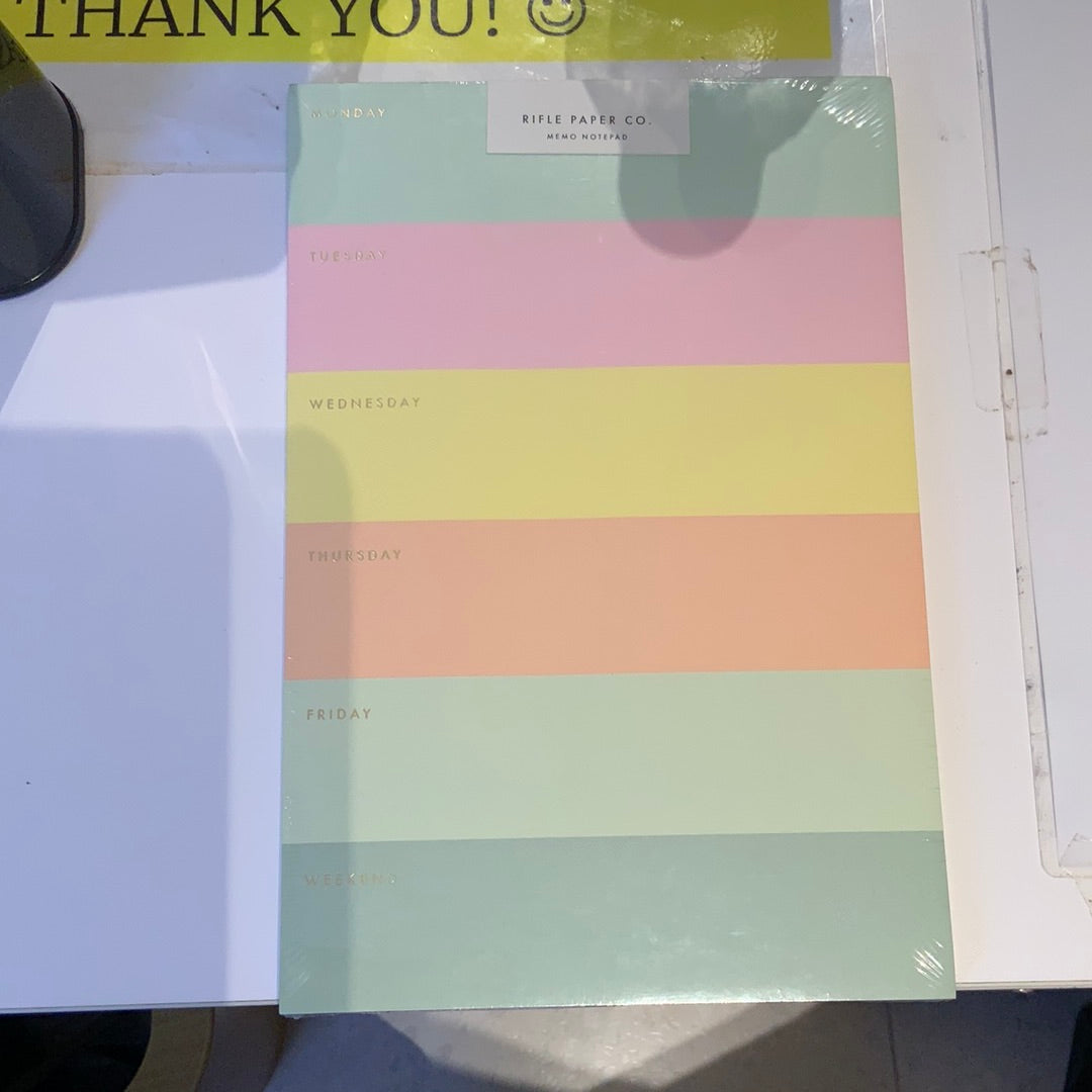 Colour Block Weekly Memo Notepad