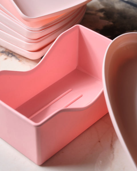 Heart Shape Plate with Holder - Set of 8