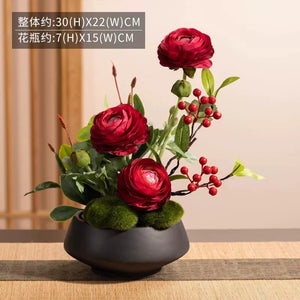 Chinese New Year Red Flower Arrangement