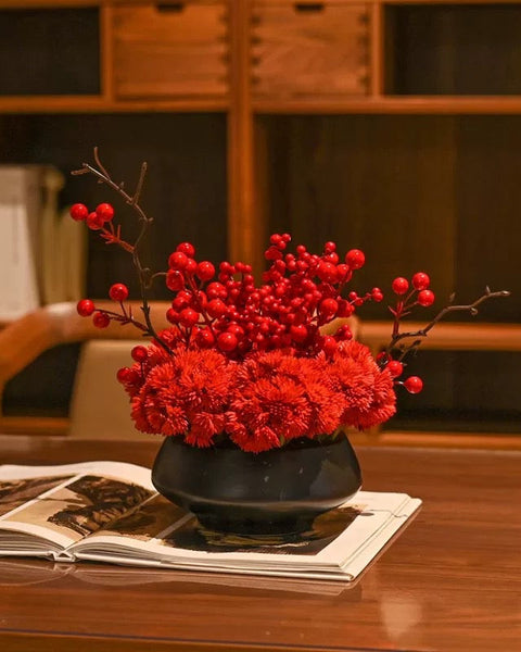 Chinese New Year Red Flower Arrangement