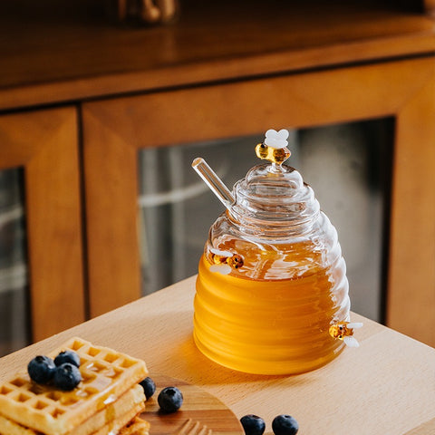 Winnie Glass Honey Jar