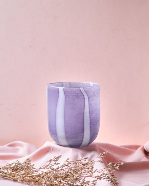 Lou Purple and White Stripes Vase