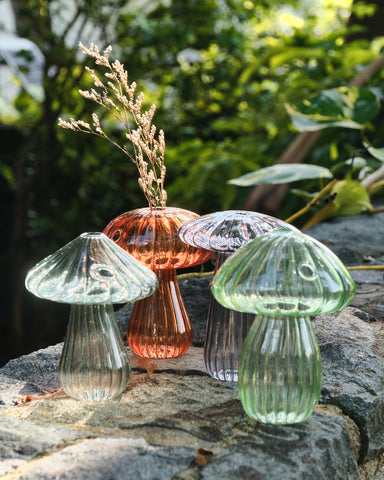 Mushroom Mini Glass Vase