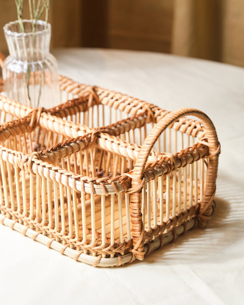 Hilary Compartment Storage Basket Tray