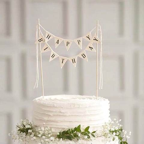 Blossom Pennant Flag Cake Topper