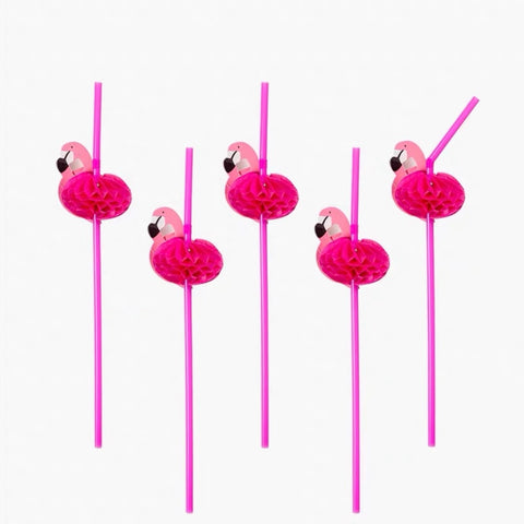 Carlota Straws (Flamingo)