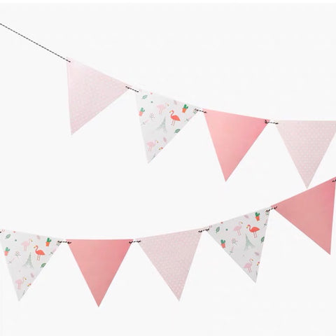 Creamy Pennant Banner (Flamingo)